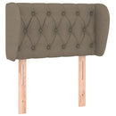 sengegavl med kanter 83x23x78/88 cm stof gråbrun