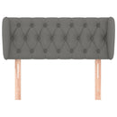 sengegavl med kanter 93x23x78/88 cm stof mørkegrå