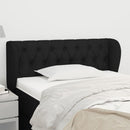 sengegavl med kanter 93x23x78/88 cm stof sort