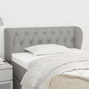 sengegavl med kanter 103x23x78/88cm stof lysegrå