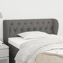 sengegavl med kanter 103x23x78/88 cm stof mørkegrå