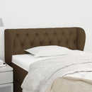 sengegavl med kanter 103x23x78/88 cm stof mørkebrun