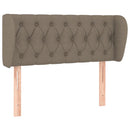 sengegavl med kanter 103x23x78/88 cm stof gråbrun