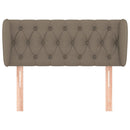 sengegavl med kanter 103x23x78/88 cm stof gråbrun