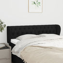 sengegavl med kanter 163x23x78/88 cm stof sort