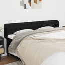 sengegavl med kanter 183x23x78/88 cm stof sort