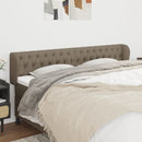 sengegavl med kanter 183x23x78/88 cm stof gråbrun