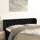 sengegavl med kanter 147x23x78/88 cm fløjl sort