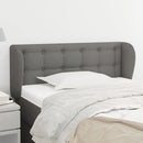 sengegavl med kanter 83x23x78/88 cm stof mørkegrå
