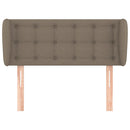 sengegavl med kanter 83x23x78/88 cm stof gråbrun