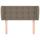 sengegavl med kanter 93x23x78/88 cm stof gråbrun