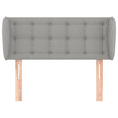 sengegavl med kanter 103x23x78/88cm stof lysegrå