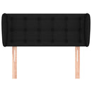 sengegavl med kanter 103x23x78/88 cm stof sort