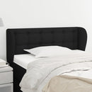 sengegavl med kanter 103x23x78/88 cm stof sort