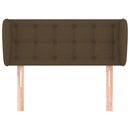 sengegavl med kanter 103x23x78/88 cm stof mørkebrun