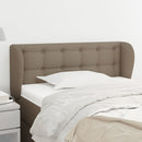 sengegavl med kanter 103x23x78/88 cm stof gråbrun