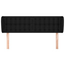 sengegavl med kanter 147x23x78/88 cm stof sort