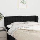 sengegavl med kanter 147x23x78/88 cm stof sort