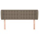 sengegavl med kanter 147x23x78/88 cm stof gråbrun