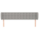sengegavl med kanter 147x23x78/88cm stof lysegrå