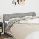 sengegavl med kanter 203x23x78/88cm stof lysegrå