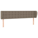 sengegavl med kanter 203x23x78/88 cm stof gråbrun