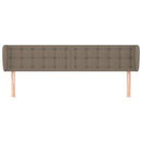 sengegavl med kanter 203x23x78/88 cm stof gråbrun