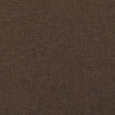 sengegavl med kanter 83x23x118/128 cm stof mørkebrun