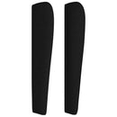 sengegavl med kanter 93x23x118/128 cm stof sort