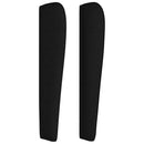 sengegavl med kanter 163x23x118/128 cm stof sort