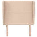 sengegavl med kanter 83x23x118/128 cm kunstlæder cappuccino