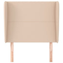 sengegavl med kanter 103x23x118/128 cm kunstlæder cappuccino