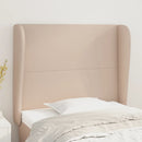 sengegavl med kanter 103x23x118/128 cm kunstlæder cappuccino