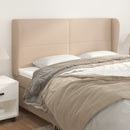 sengegavl med kanter 183x23x118/128 cm kunstlæder cappuccino