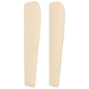 sengegavl med kanter 183x23x118/128 cm stof cremefarvet