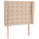 sengegavl med kanter 93x23x118/128 cm kunstlæder cappuccino