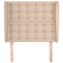 sengegavl med kanter 93x23x118/128 cm kunstlæder cappuccino