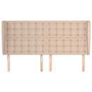 sengegavl med kanter 163x23x118/128 cm kunstlæder cappuccino