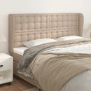 sengegavl med kanter 163x23x118/128 cm kunstlæder cappuccino