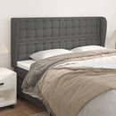 sengegavl med kanter 183x23x118/128 cm kunstlæder grå
