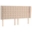 sengegavl med kanter 183x23x118/128 cm kunstlæder cappuccino