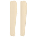 sengegavl med kanter 103x23x118/128 cm stof cremefarvet