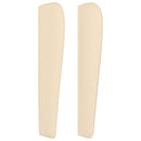 sengegavl med kanter 183x23x118/128 cm stof cremefarvet