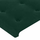 sengegavl med kanter 183x23x118/128 cm fløjl mørkegrøn