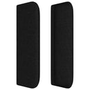 sengegavl med kanter 83x16x78/128 cm stof sort