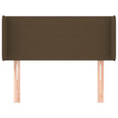sengegavl med kanter 83x16x78/128 cm stof mørkebrun