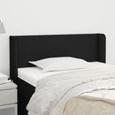 sengegavl med kanter 93x16x78/88 cm stof sort