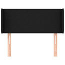 sengegavl med kanter 103x16x78/88 cm stof sort