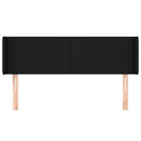 sengegavl med kanter 147x16x78/88 cm stof sort