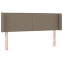 sengegavl med kanter 147x16x78/88 cm stof gråbrun